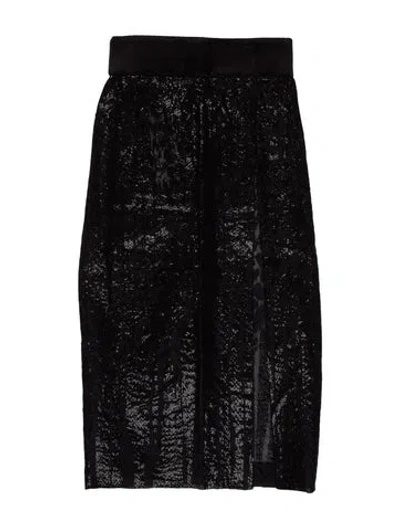 Pre-owned Tom Ford Midi Length Skirt In Black