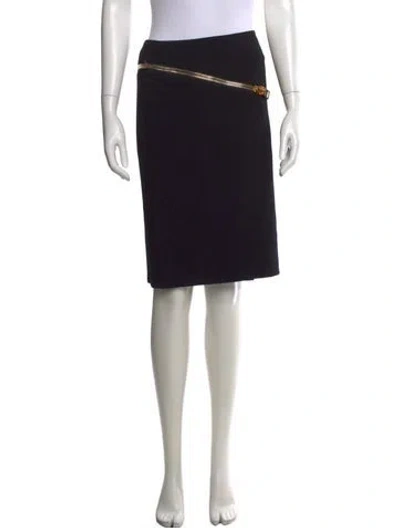 Pre-owned Tom Ford Midi Length Skirt In Black