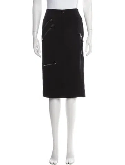 Pre-owned Tom Ford Midi Length Skirt In Black