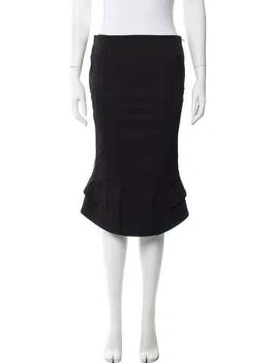 Pre-owned Tom Ford Midi Length Skirt In Black