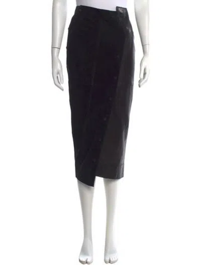 Pre-owned Tom Ford Midi Length Skirt In Black