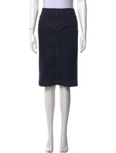 Pre-owned Tom Ford Midi Length Skirt In Blue