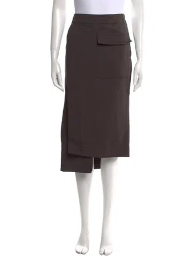 Pre-owned Tom Ford Midi Length Skirt In Brown