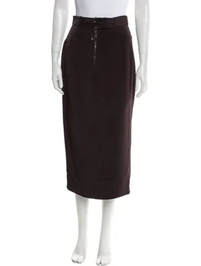 Pre-owned Tom Ford Midi Length Skirt In Brown