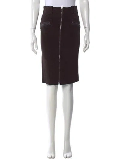 Pre-owned Tom Ford Midi Length Skirt In Brown