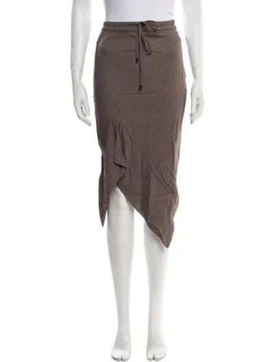 Pre-owned Tom Ford Midi Length Skirt In Gray