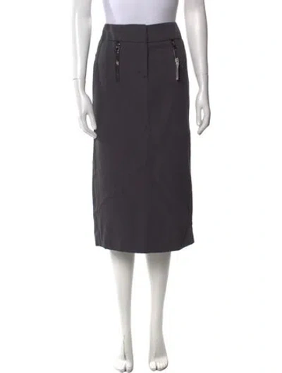 Pre-owned Tom Ford Midi Length Skirt In Gray