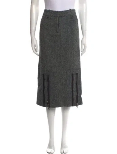 Pre-owned Tom Ford Midi Length Skirt In Gray