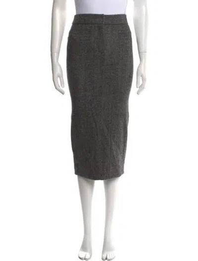 Pre-owned Tom Ford Midi Length Skirt In Gray