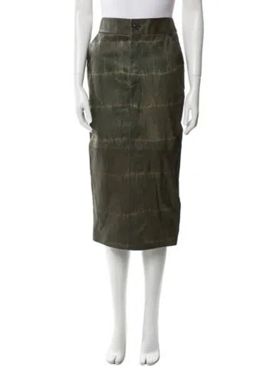 Pre-owned Tom Ford Midi Length Skirt In Green