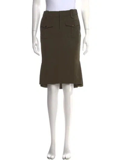 Pre-owned Tom Ford Midi Length Skirt In Green