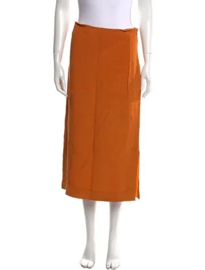 Pre-owned Tom Ford Midi Length Skirt In Orange