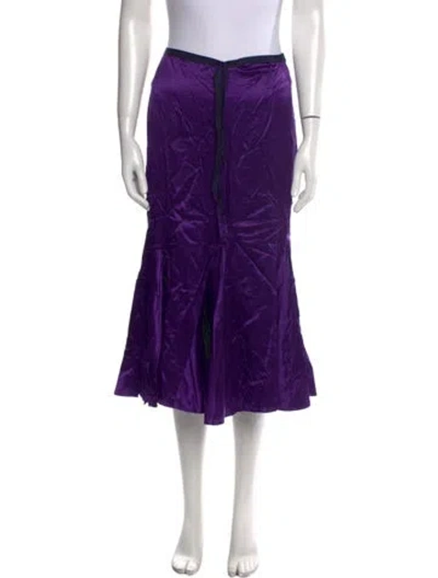 Pre-owned Tom Ford Midi Length Skirt In Purple