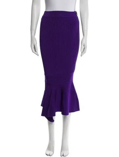 Pre-owned Tom Ford Midi Length Skirt In Purple