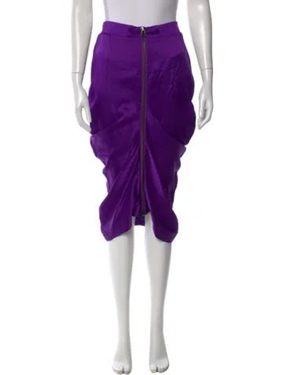 Pre-owned Tom Ford Midi Length Skirt In Purple