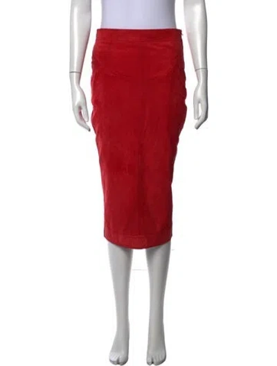 Pre-owned Tom Ford Midi Length Skirt In Red