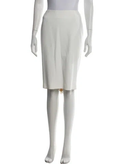 Pre-owned Tom Ford Midi Length Skirt In White
