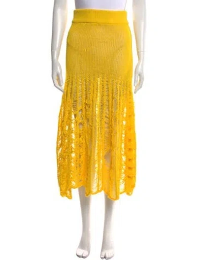 Pre-owned Tom Ford Midi Length Skirt In Yellow