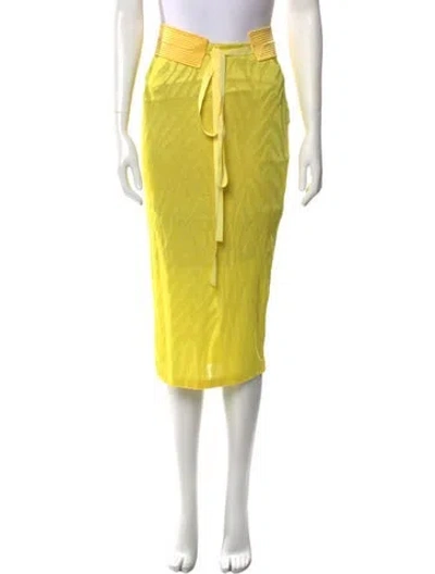 Pre-owned Tom Ford Midi Length Skirt In Yellow
