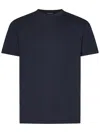 Tom Ford Midnight Blue Crew-neck T-shirt In Lyocell And Cotton In Blue
