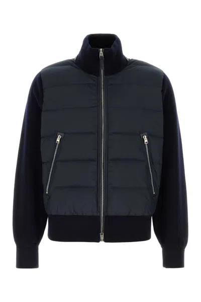 Tom Ford Midnight Blue Wool Jacket In Black