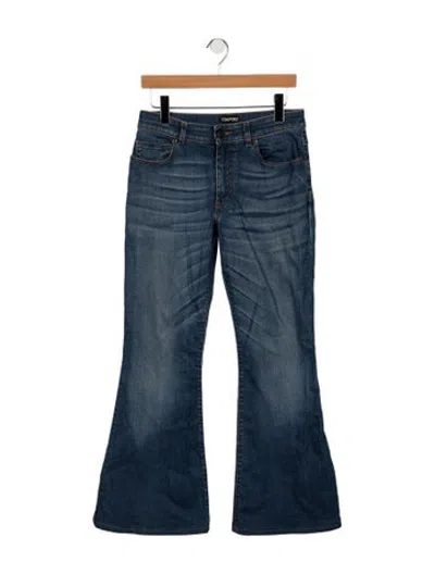 Pre-owned Tom Ford Mid-rise Flared Jeans In Blue