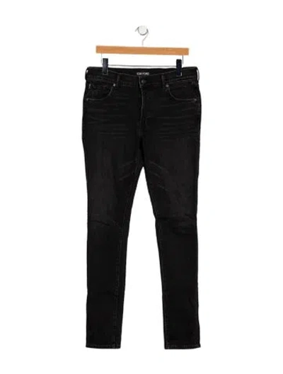 Pre-owned Tom Ford Mid-rise Skinny Leg Jeans In Black