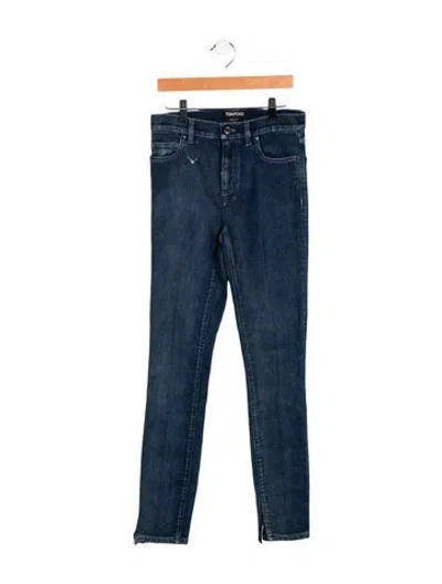 Pre-owned Tom Ford Mid-rise Skinny Leg Jeans In Blue
