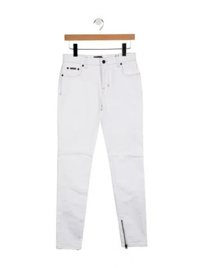 Pre-owned Tom Ford Mid-rise Skinny Leg Jeans In White