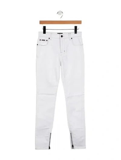 Pre-owned Tom Ford Mid-rise Skinny Leg Jeans In White