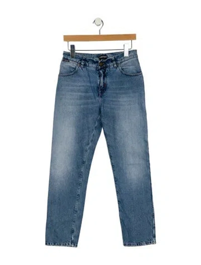 Pre-owned Tom Ford Mid-rise Straight Leg Jeans In Blue