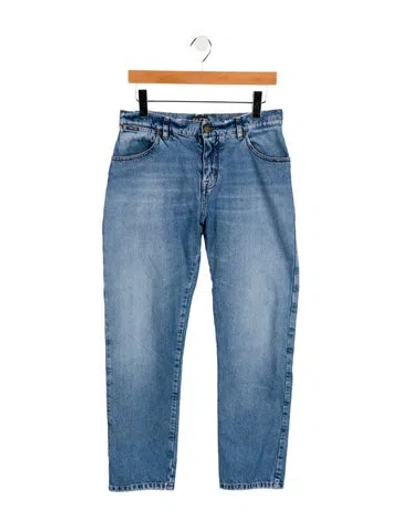 Pre-owned Tom Ford Mid-rise Straight Leg Jeans In Blue