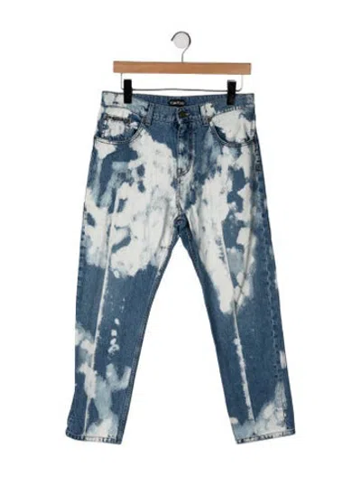 Pre-owned Tom Ford Mid-rise Straight Leg Jeans In Blue