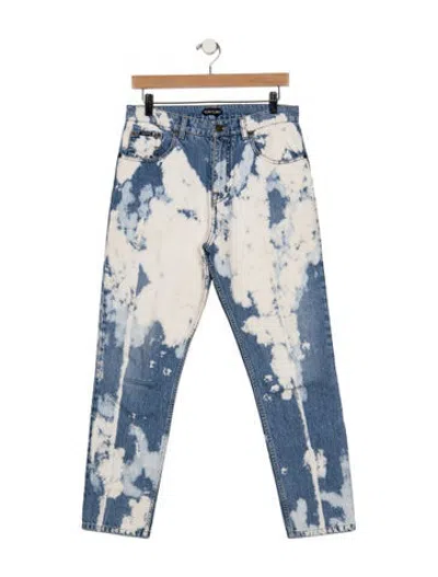 Pre-owned Tom Ford Mid-rise Straight Leg Jeans In Blue