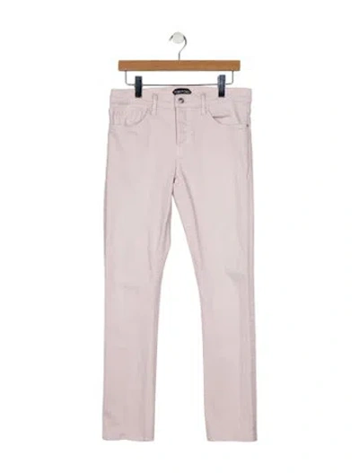 Pre-owned Tom Ford Mid-rise Straight Leg Jeans In Pink