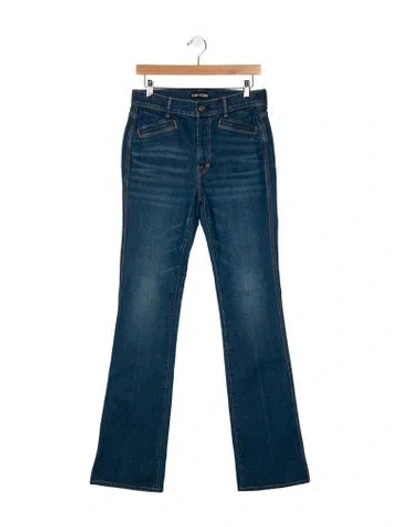 Pre-owned Tom Ford Mid-rise Straight Leg Jeans W/ Tags In Blue