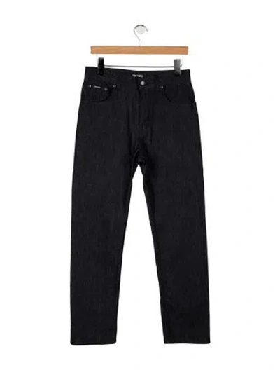 Pre-owned Tom Ford Mid-rise Straight Leg Jeans W/ Tags In Blue
