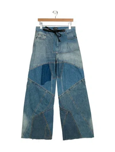 Pre-owned Tom Ford Mid-rise Wide Leg Jeans In Blue