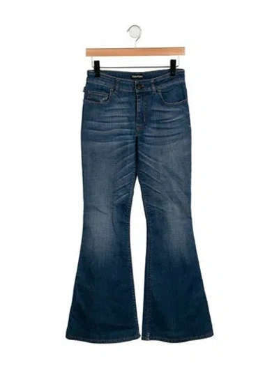 Pre-owned Tom Ford Mid-rise Wide Leg Jeans In Blue