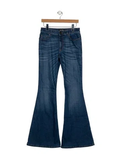 Pre-owned Tom Ford Mid-rise Wide Leg Jeans In Blue