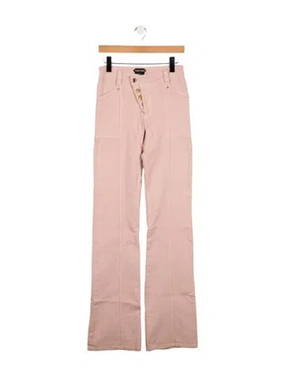 Pre-owned Tom Ford Mid-rise Wide Leg Jeans In Pink