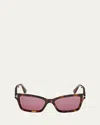 Tom Ford Mikel Acetate Square Sunglasses In Pink