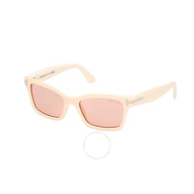 Tom Ford Mikel Pink Mirror Cat Eye Ladies Sunglasses Ft1085 25z 54
