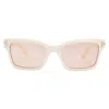 Tom Ford Mikel Pink Mirror Cat Eye Ladies Sunglasses Ft1085 25z 54 In White