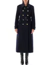 Tom Ford Double-breasted Military Coat In Navy