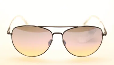 Pre-owned Tom Ford Milla Tf784 Ft0784 01c Shiny Black/smoke Mirror Lens Sunglasses (550) In Gray