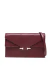 Tom Ford Mini Aube Flap Clutch Bag In Burgundy