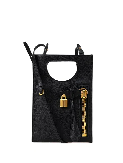 Tom Ford Mini Bag Black Leather Shoulder Bag