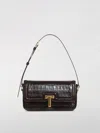 Tom Ford Mini Embossed Crocodile Leather Bag In Brown
