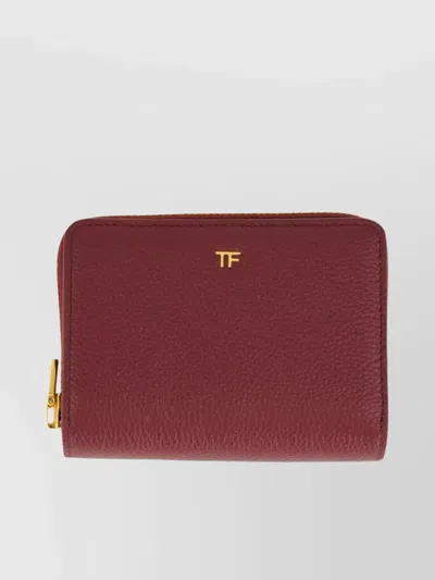 Tom Ford Mini Calfskin Wallet Gold-tone Hardware